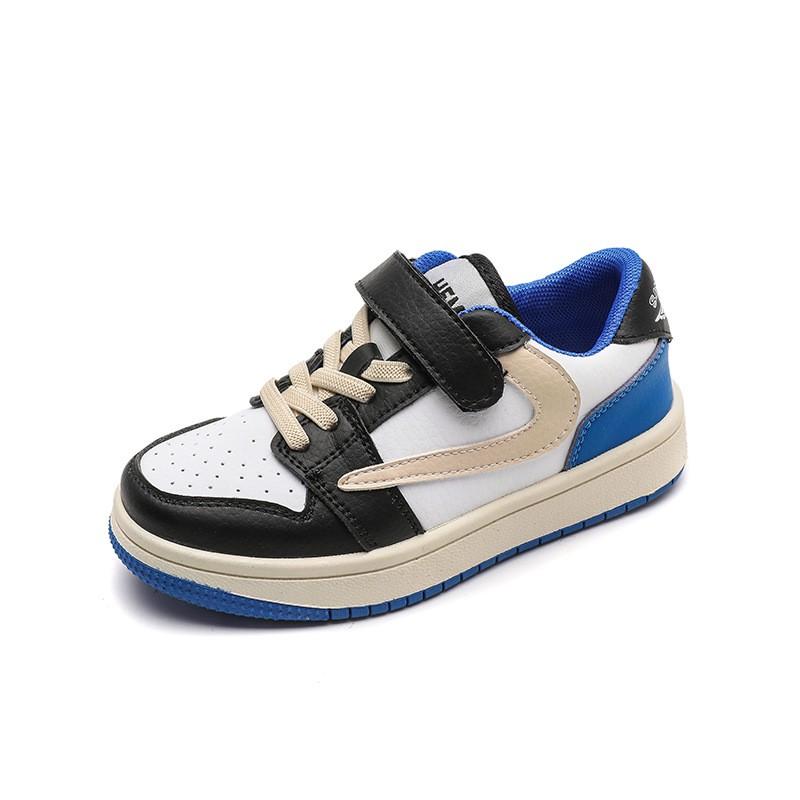 Kids Breathable Low-Top Casual Sneakers Boys Girls Mesh Lining Rubber Sole Slip-On Style