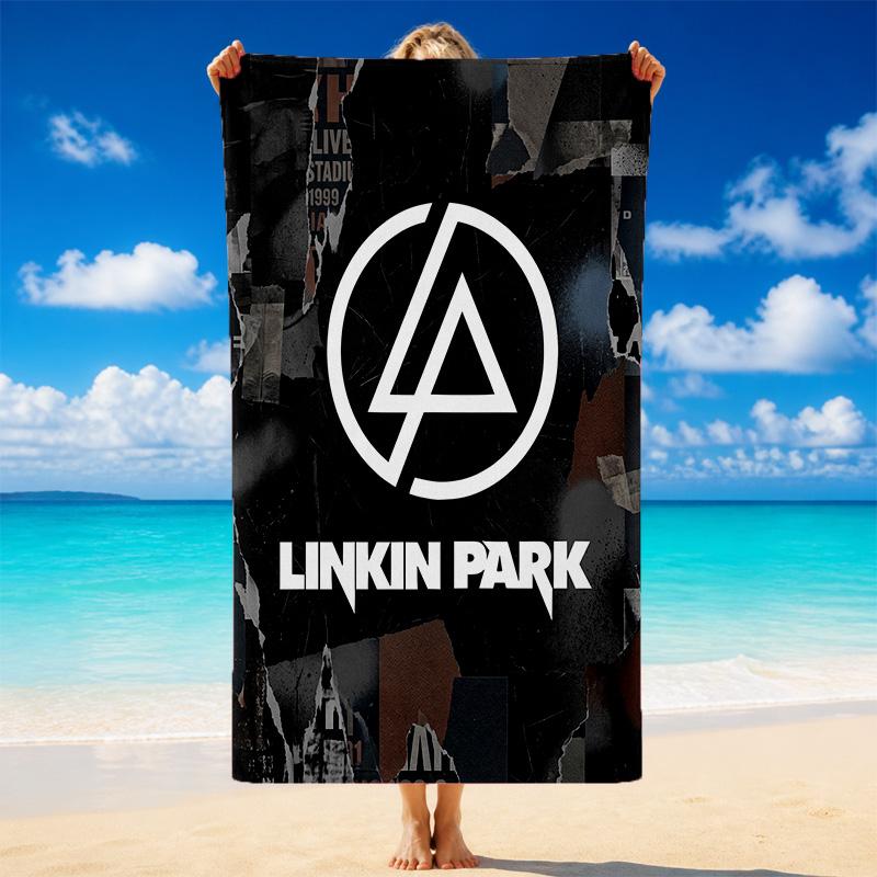 Linkin Park Print Microfiber Beach Towel Sand?Resistant Lightweight Towel For Swimming Outdoor Travel Use