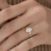 San Jie Rhinestone Egg-Shaped Engagement Ring - European & American Fashion, Super Shiny Wedding Ring