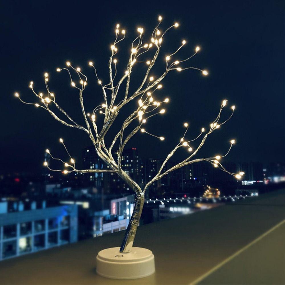 USB Powered Pearl Tree Lamp 108 Leds Atmosphere Light Home Decor Bonsai Tree Night Light  Tabletop
