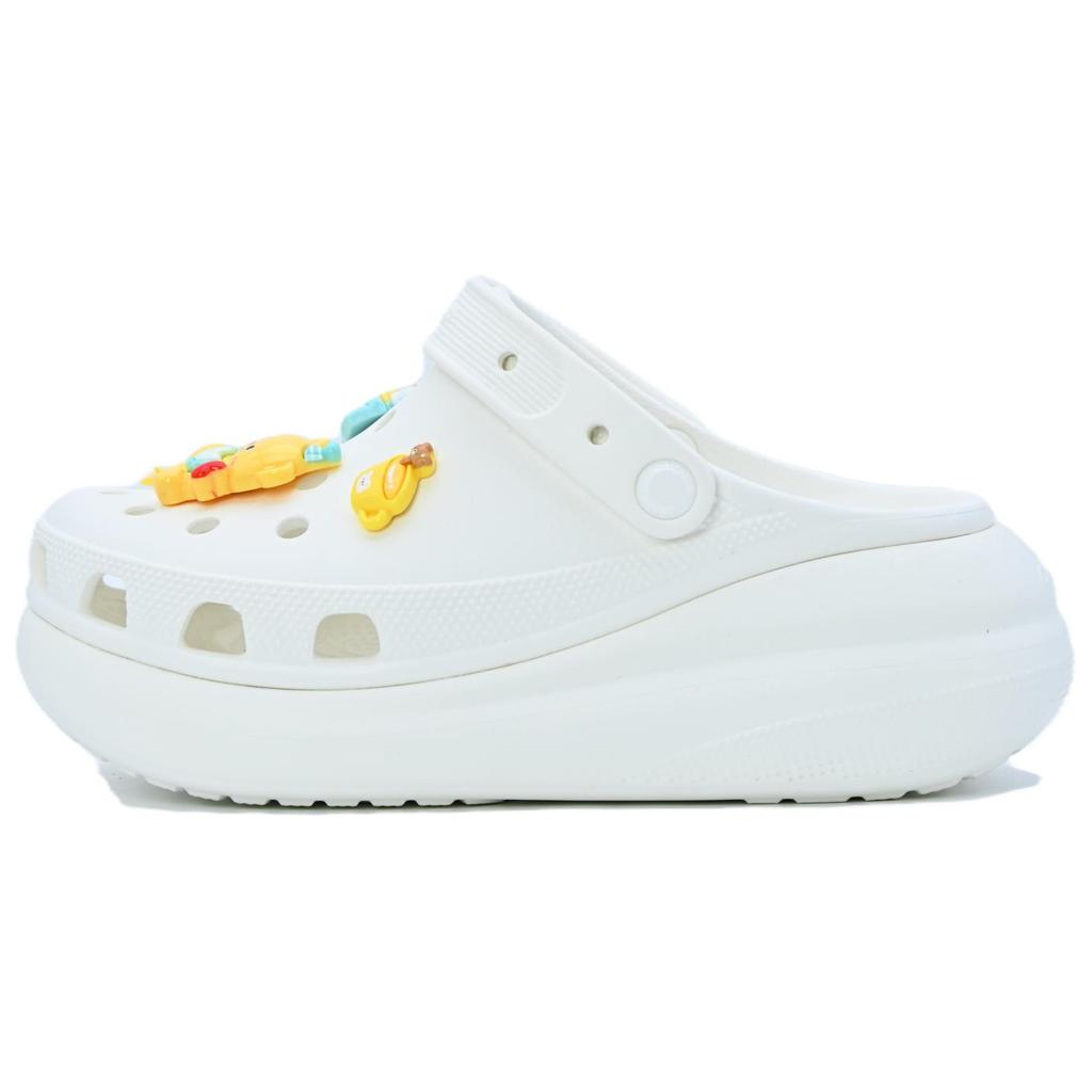 Crocs Crush Clog Bear Cookies Cream Puff Shoes Unisex White