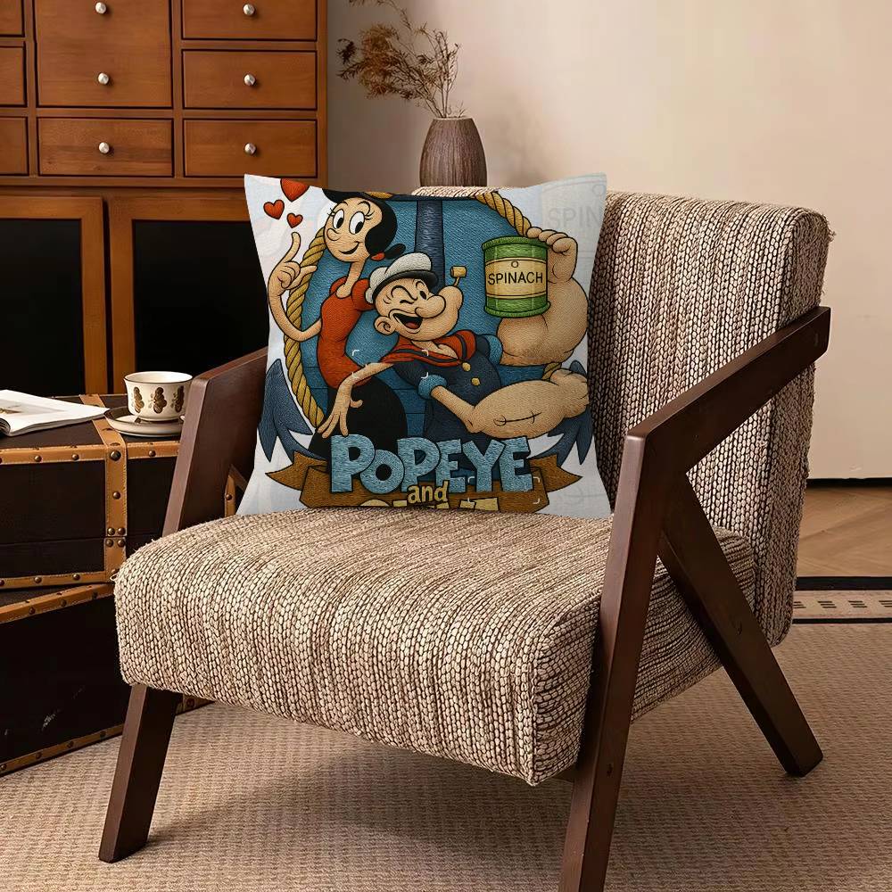Animation PPopeye SSailor Cartoon Cushion Cover Pillowcase Upholstery Sofa Throw Pillow Home Decor Pillowcas