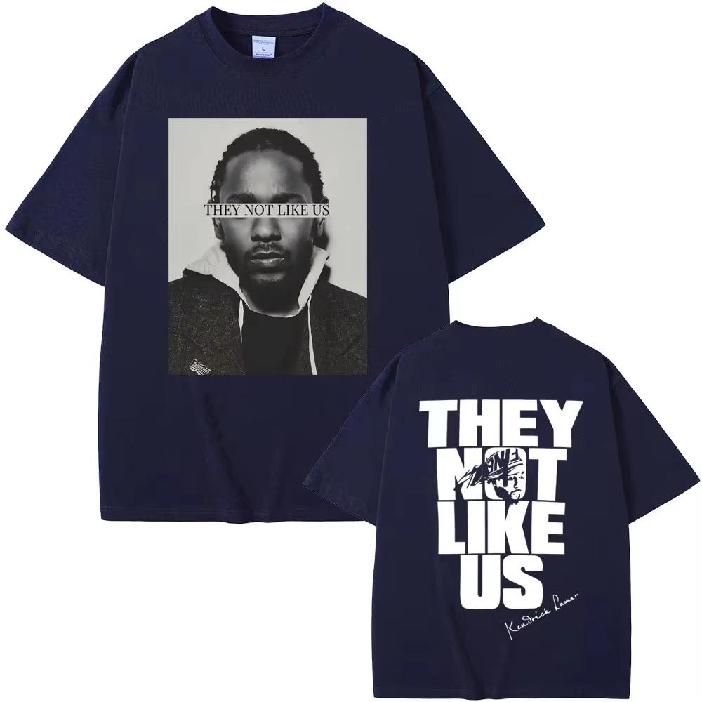 Rapparen Kendrick Lamar De gillar inte oss T-shirts Män Kvinnor Mode Hip Hop Oversized T-shirts Sommar Herr Bomull Vintage T-shirt