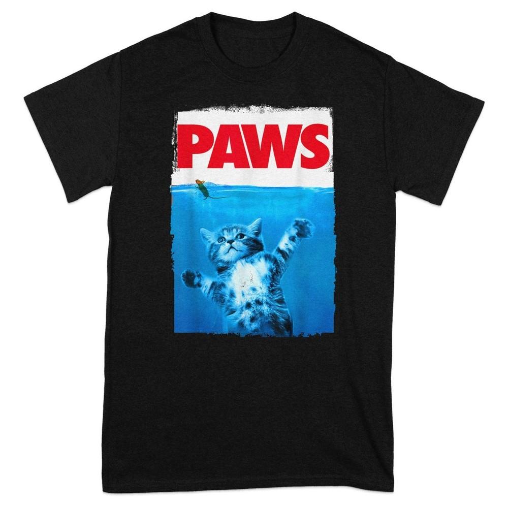 

Funny Cat PAWS Parody Shirt, Cute Kitten Graphic Tee, Unique Cat Lover Gift,#26 Unisex T-Shirt L