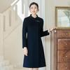 Tromaan Unisex New Chinese Style Mid-Length Wool Coat