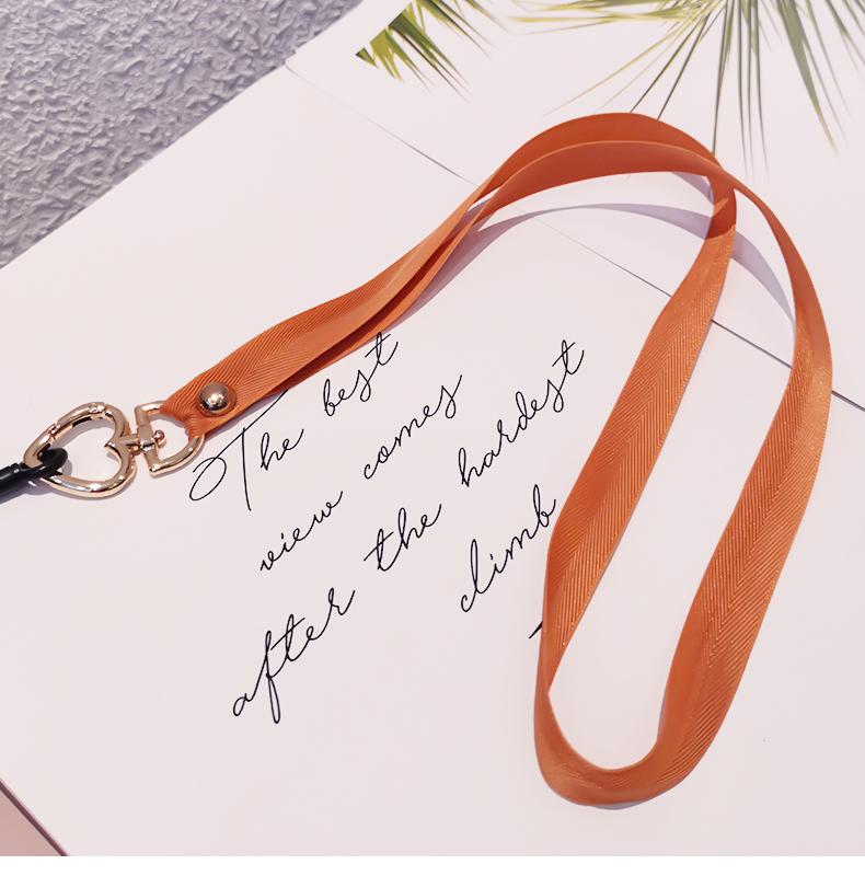 2 Stück Pfirsichherz-Schnalle Handy-Lanyard Lang Abnehmbare Schnalle Gurtband Seil Schlüssel Arbeitsausweis Kartenhülle Lanyard