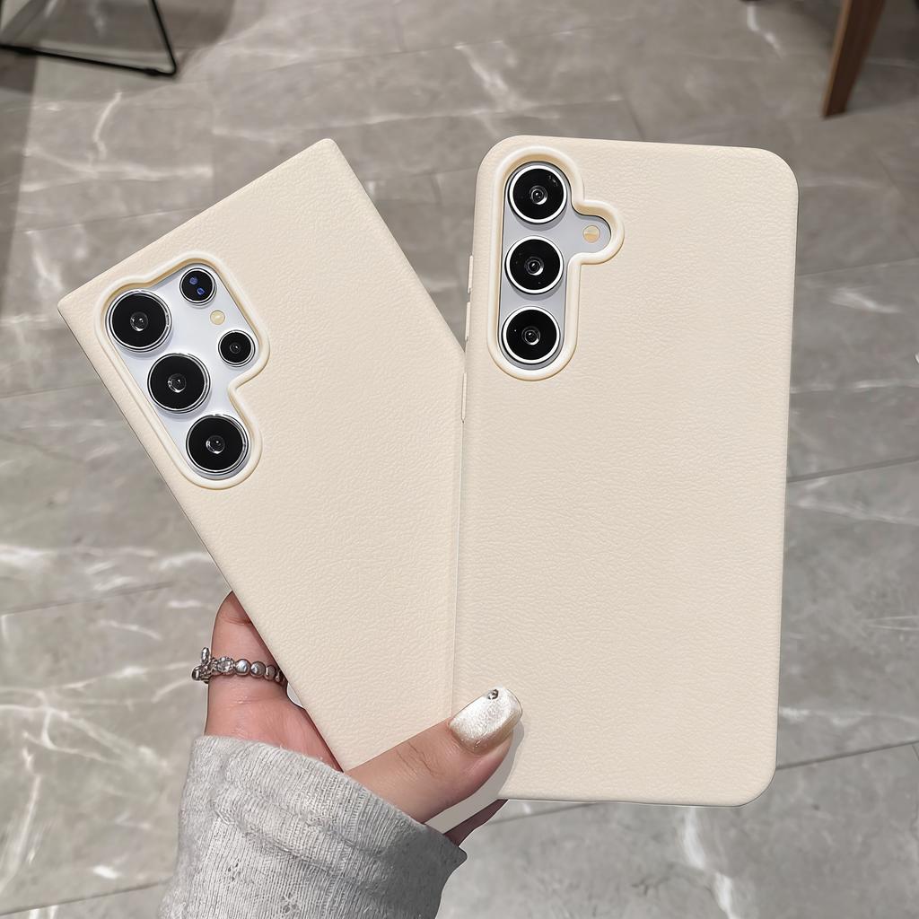 Matte Leather Texture TPU Phone Case For Samsung S25 Ultra A56 5G A16 A17 A55 A36 A53 A35 A34 A06 A07 A26 A05S S24 FE S23 Cover