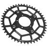 Adattatore Corona 104BCD 46T Piastra Dentata Base di Conversione Lega di Alluminio per Motore Centrale Bafang Set Nero