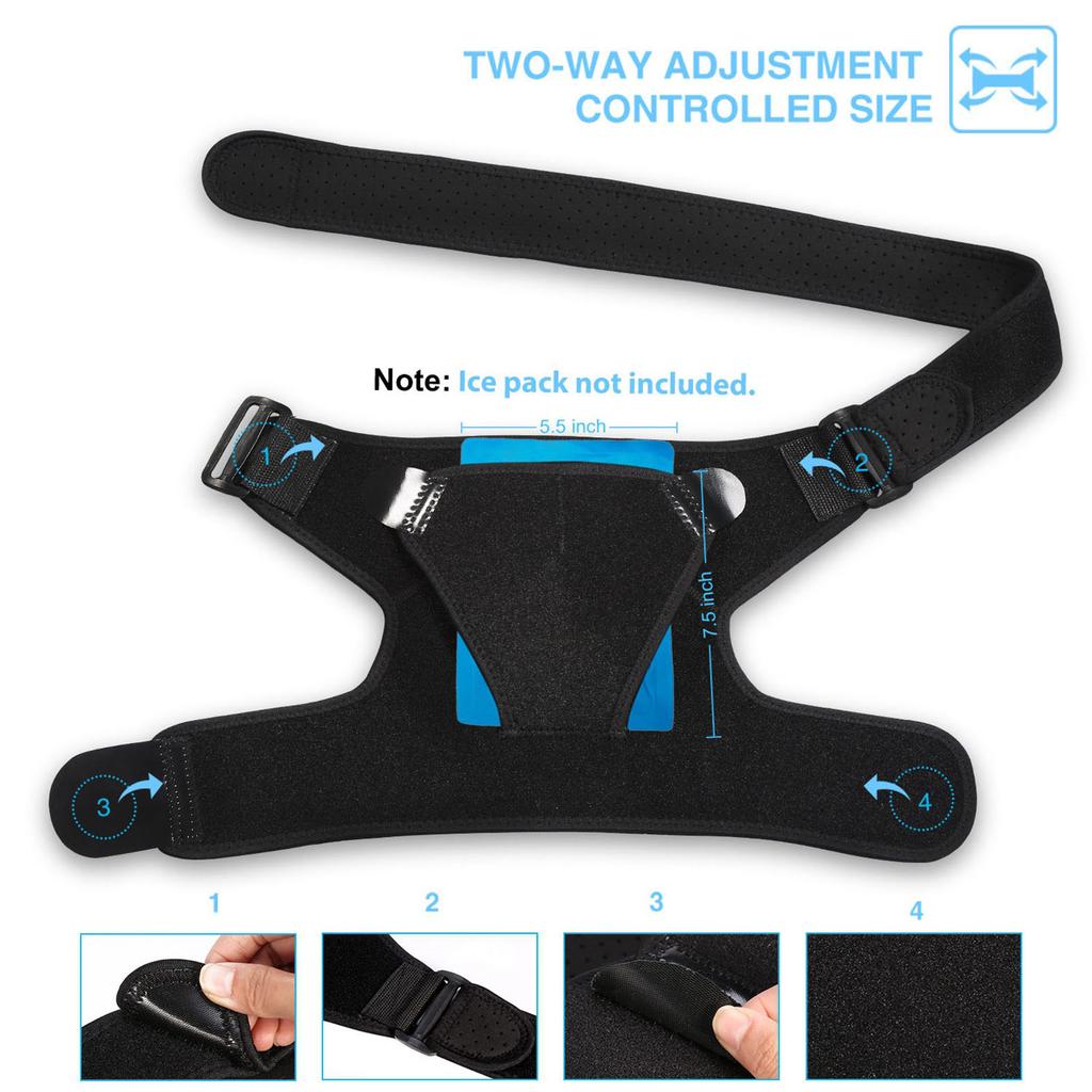 Shoulder Brace with Pressure Pad Breathable Shoulder Support for Rotator Cuff Shoulder Support Sleeve Unisex Shoulder Brace