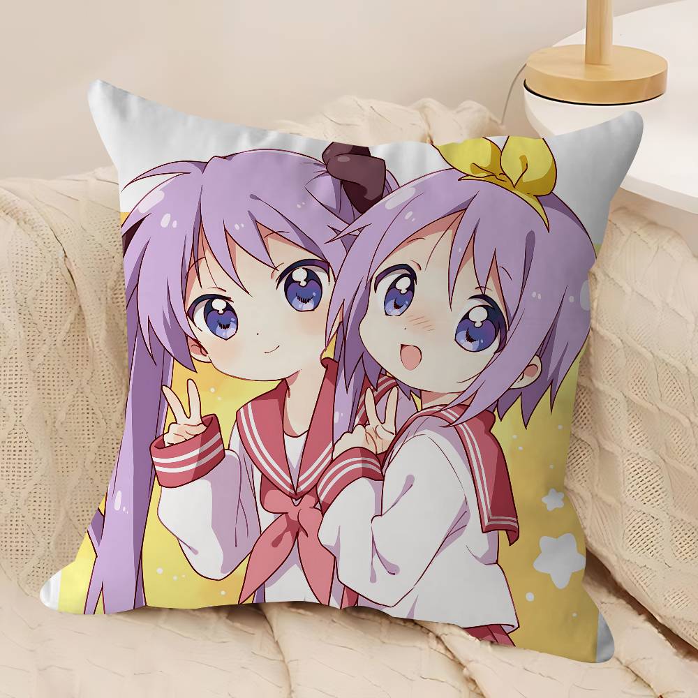 H-hiiragi K-kagami Cushion Cover Pillow Cover Decor Pillowcase Printed Cushion Case For Couch