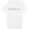 Jeans Letter Logo Printed Slim Fit Crew Neck Short Sleeve T-Shirt Men Tops Bright-White J30J322552-YAF