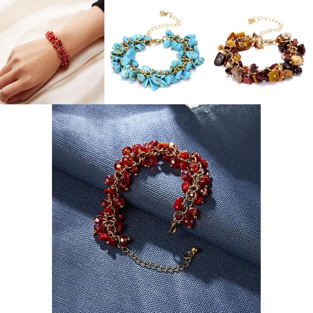 Crystal Stone Charm Bracelet For Men And Women With Geometric Style For Gift