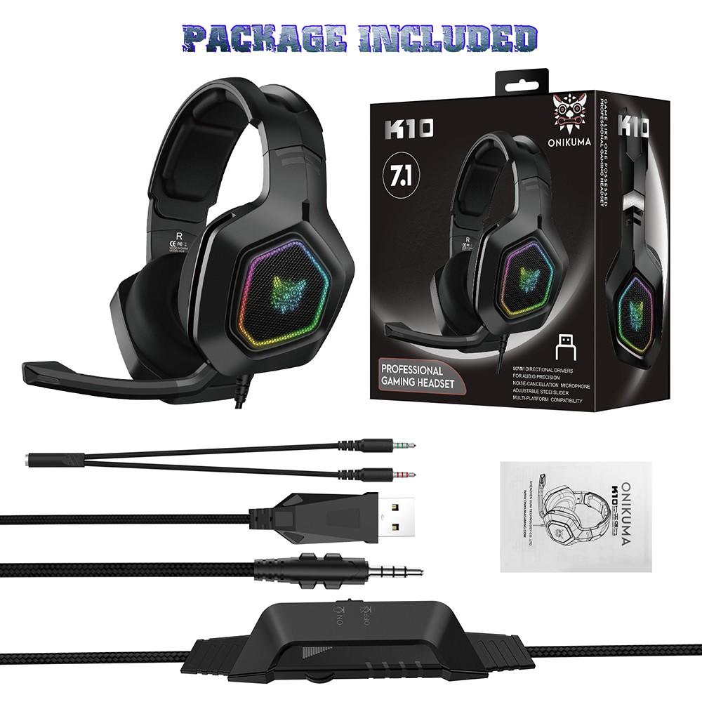 ONIKUMA K10 Kabelgebundene Kopfhörer Gaming-Headset