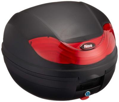 Bike Parts Center 32L Rear Box with Detachable Handle, Black/Top Top Case, Large Capacity, for Mopeds, 907906