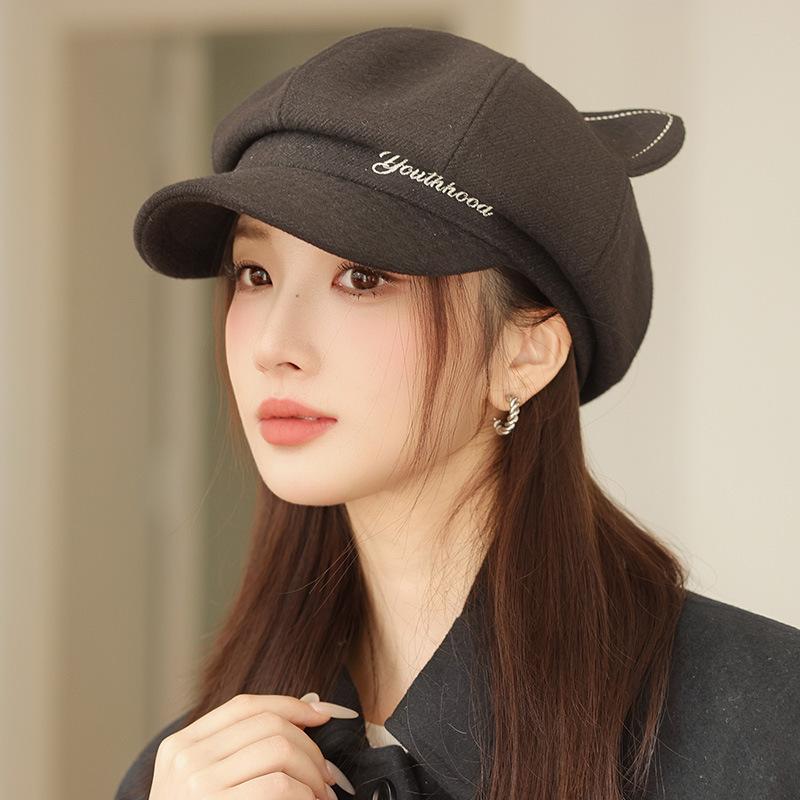 Spring and Autumn Japanese Cat Ear Beret Retro Casual Octopus Hat Windproof Warm Baseball Cap Variety Painter Hat New