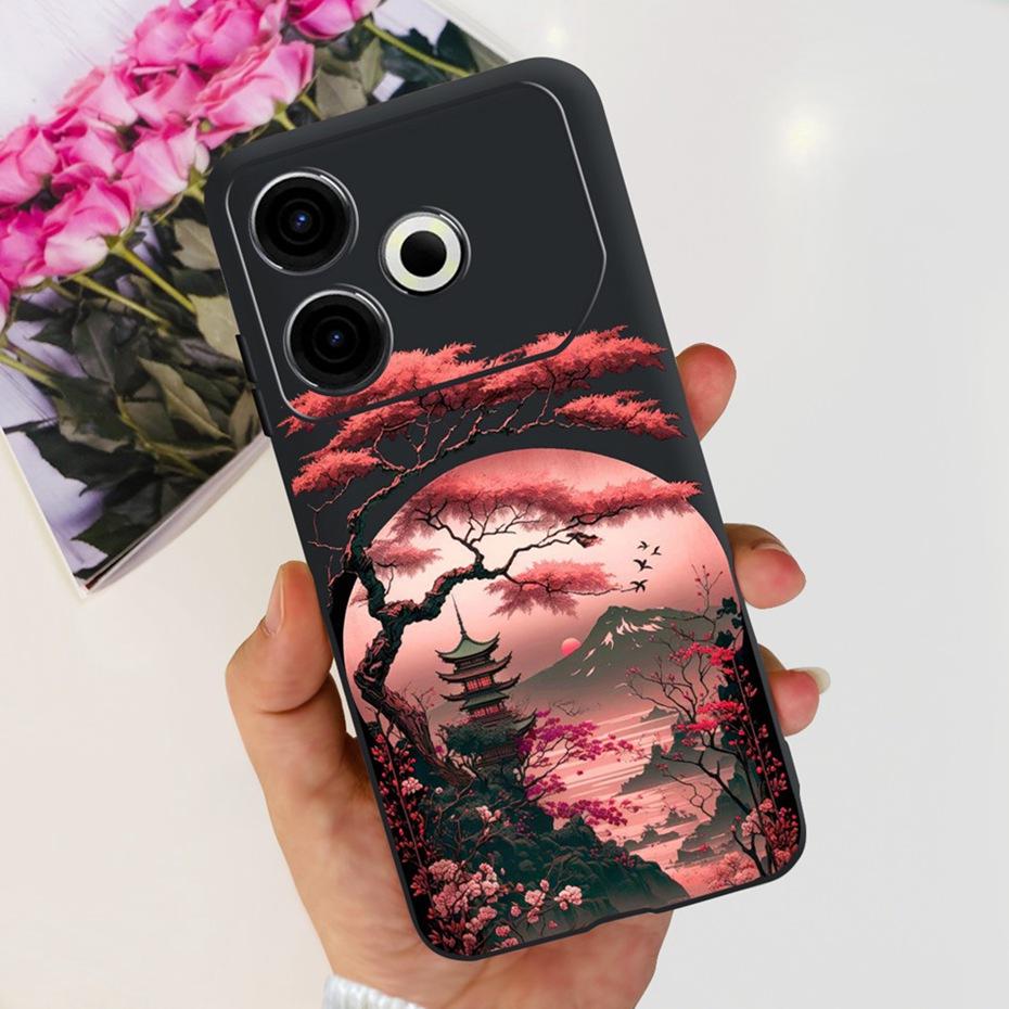 2024 Fashion Case For Tecno Pova 6 Neo Black Silicone Soft TPU Back Cover For Tecno Pova 6Neo 4G Phone Cases