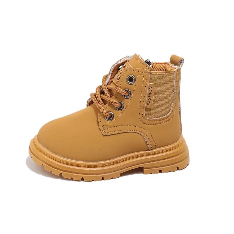 Kids Ankle Boots British Style Classic Boys Girls Short Boots with Side Zipper 2024 New Children Chelsea Boots Fashion Handsome