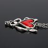Gothic Heart Pendant Necklace With Snake Chain Alloy Accessory For Men And Women