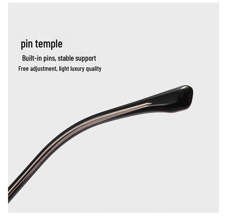 Trendy Unisex TR Large Frame Glasses with Anti-Blue Light Lenses - Personalized Japanese & Korean Style, Insertable Rod Design, Model 3003