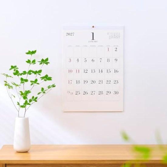 Shin Nihon Calendar 2027 Wall Hanging Simple Face Timeline NK194