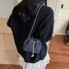 Niche Sweet Portable Lucky Bag Bag Women's 2025 New Diamond Foreign Style Shoulder Bag Chain Fashion Bucket Bag