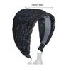 Hollow Wide Side Hair Hoop Elastic Women Lace Hairbands Lace Mesh Hair Band  for  Wash Face Use