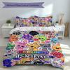 3pcs Custom Name Sprunki themed Bedding Set,Includes 1 Duvet Cover and 2 Pillowcases,All-season Bedroom Decor