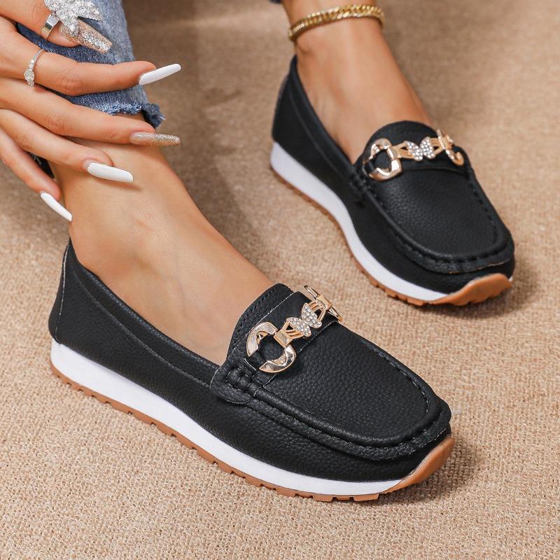 

Мода Весна Осень Новый Стиль Популярные Женские Роскошные Туфли Повседневные Плоские Одинарные Туфли Модные Женские Вулканизированные Туфли для Мамы Zapatos Mujer 36 чёрный