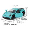 1:32 911 Dakar Legierung Sportwagen Modell Diecast Spielzeug Ornament Türen geöffnet Sound Licht Rückzug Miniaturmodelle Kleinkind Kinder Geschenk