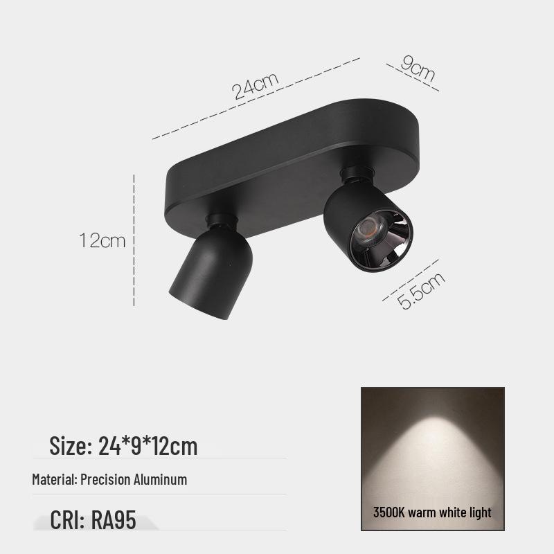 Adjustable Anti-Glare Folding Ceiling Spotlight with High Color Rendering for Household or Picture Lighting