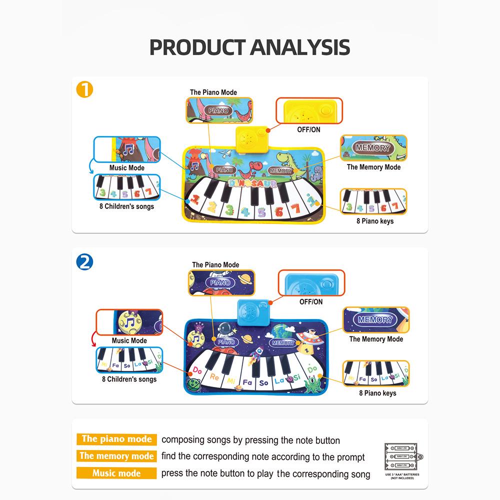 Children's Interactive Digital Dance Mat - Multifunctional Educational and Musical Toy