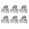 6Pcs Silver‑Tone Ear Acupressure Clips Heart Shaped Ear Acupoint Clips  Household Use