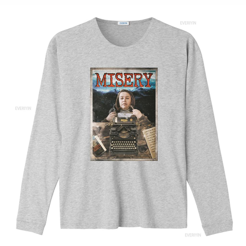 Misery Stephen King Horror Movie Inspired T Shirt Vintage Royal Typewriter Gun Design vintage Washed streetwear graphic Soft