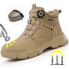 Work Safety Shoes Men Safety Boots Anti-smash Anti-stab Work Shoes Sneakers Steel Toe Shoes Male Work Boot Indestructible Shoes