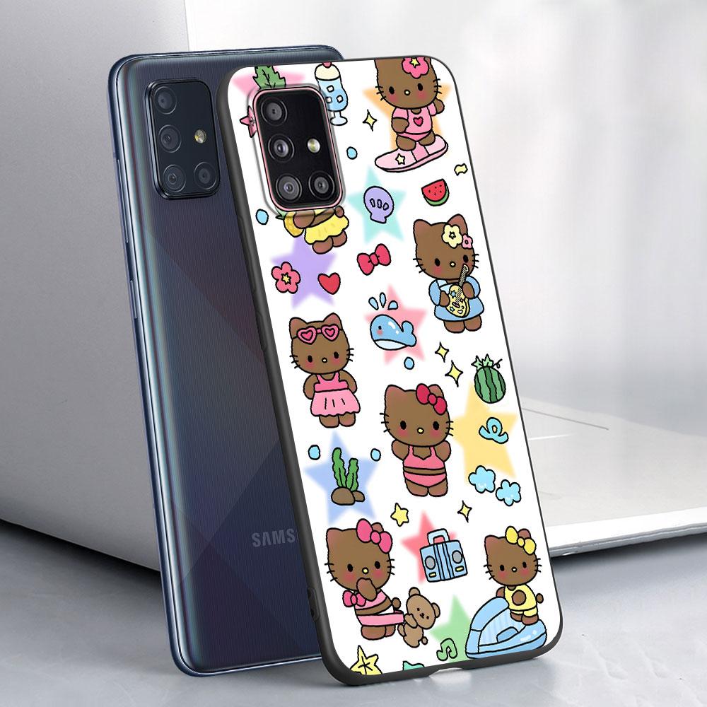 Hello Kitty Kawaii KT Cat Case for Samsung Galaxy A51 A53 A54 A31 A52 A12 A13 A21s A22 A32 A11 A22 A33 A41 A52s TPU Phone Cover