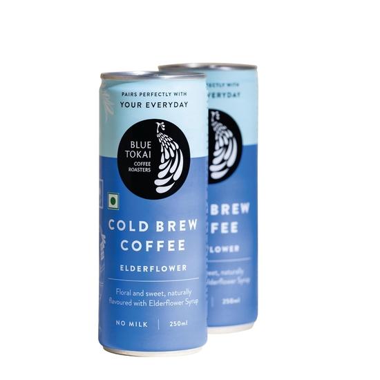 

Blue Tokai Coffee Roasters Elder Flower Brew Can 250ml | Ready to Drink Coffee Specialty Coffee | Pack of 2 (250ml x 2) 500ML