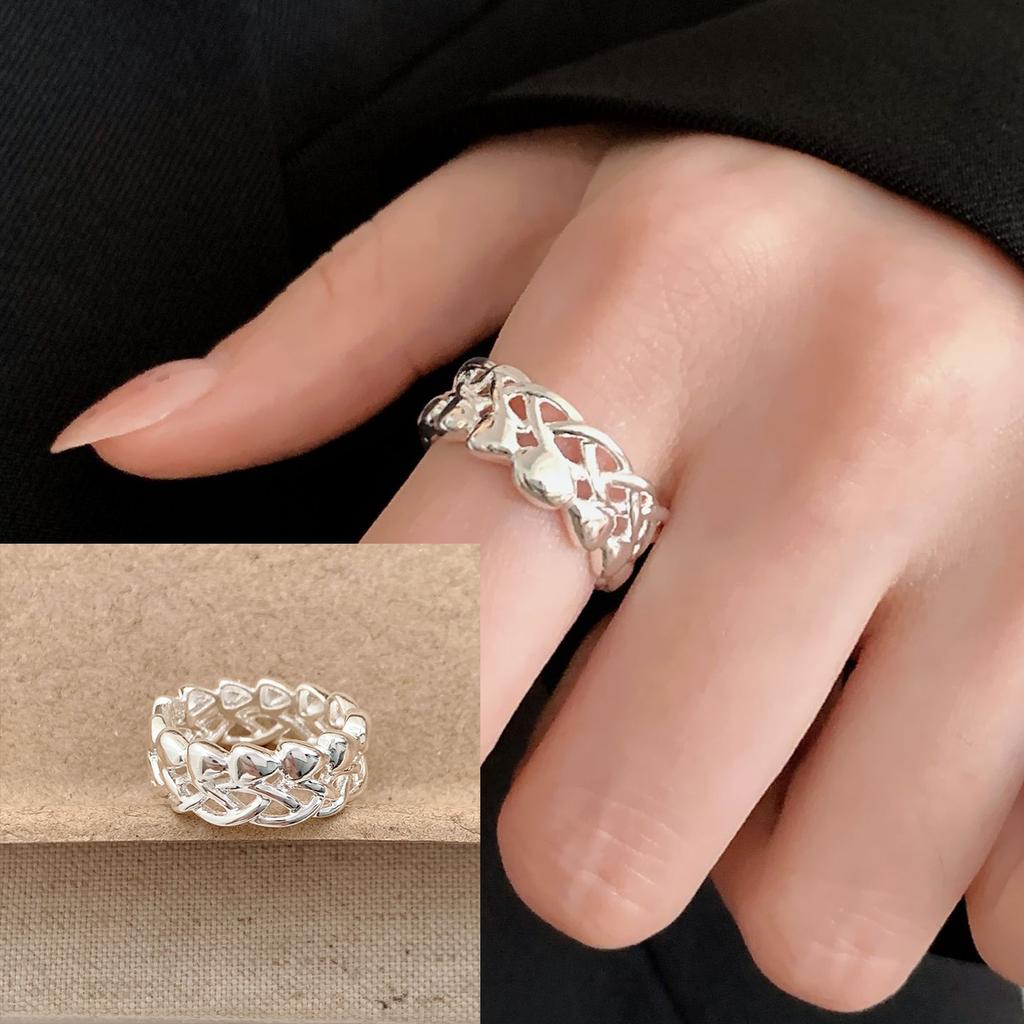 Panjbj Copper Shell Pearl Ring For Women Irregular Sweet Romantic Office Jewelry Birthday Gift Dropship