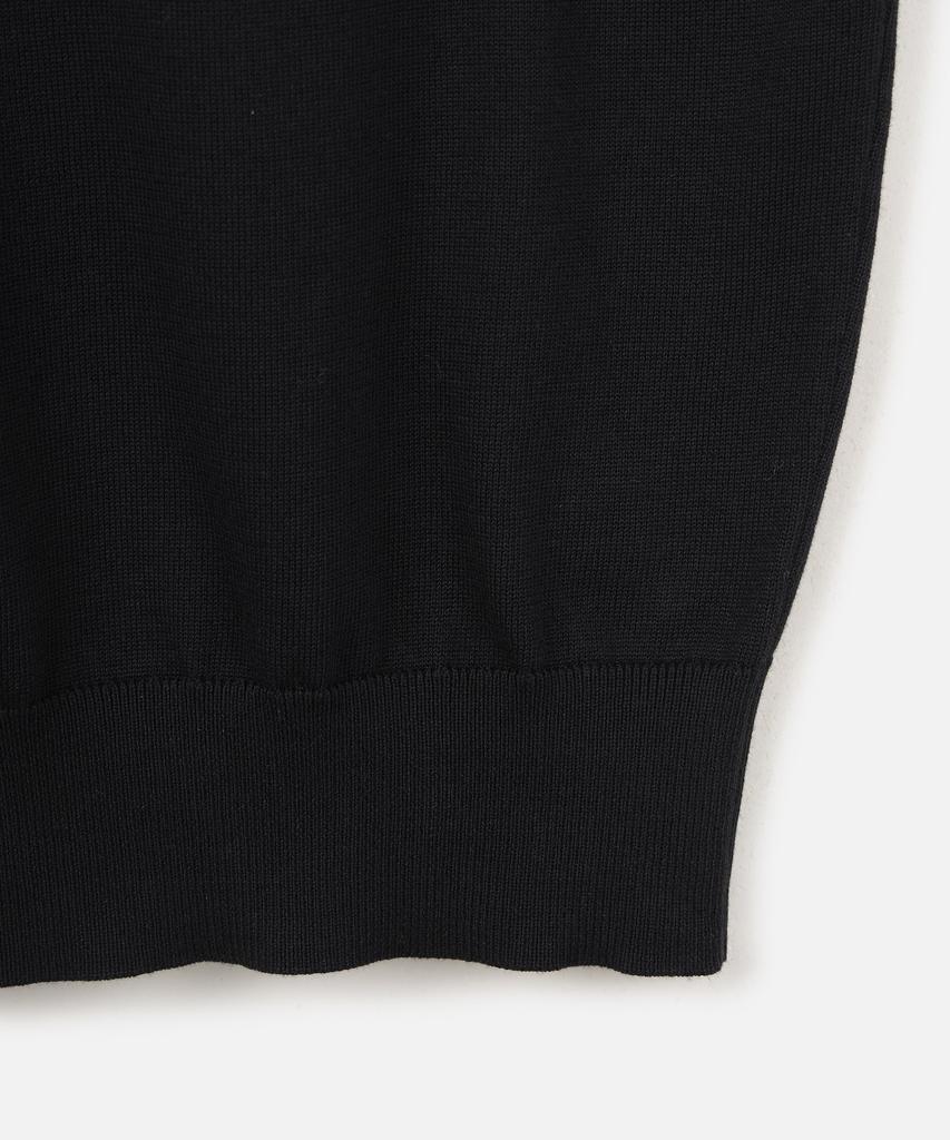 247Silijeu Supima Cotton Collar Half Knit Black (Type B)