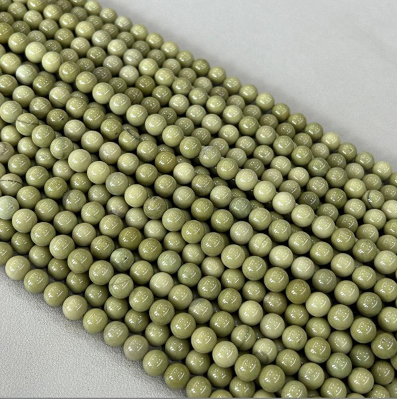 

Натуральный цвет авокадо Алашань Малахит Зеленый Агат Круглые Бусины - Гладкие и Тонкие Полуфабрикаты 6mm ~60 beads