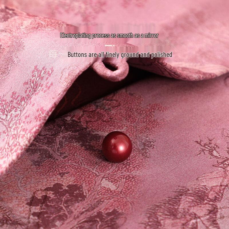 Da Tang Lady's Mid-Aged Chinese Style Breathable Cardigan Shirt