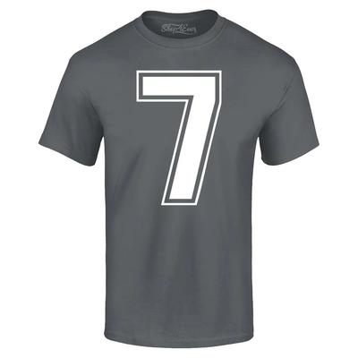 7 Seven Varsity Number T-shirt Funny Number Meme Shirt