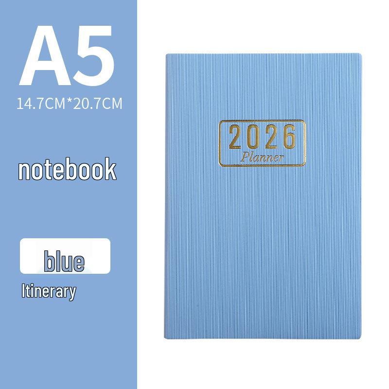 

2025 A5 Утолщенный английский ежедневник-планировщик, календарь January-December 2026