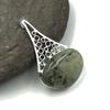 Natural Prehnite Gemstone 925 Sterling Silver Jewelry Designer Pendant 2.4" AJP-448