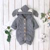 Newborn Infant  Boy Winter Warm Coat Knit Outwear Hooded Jumpsuit