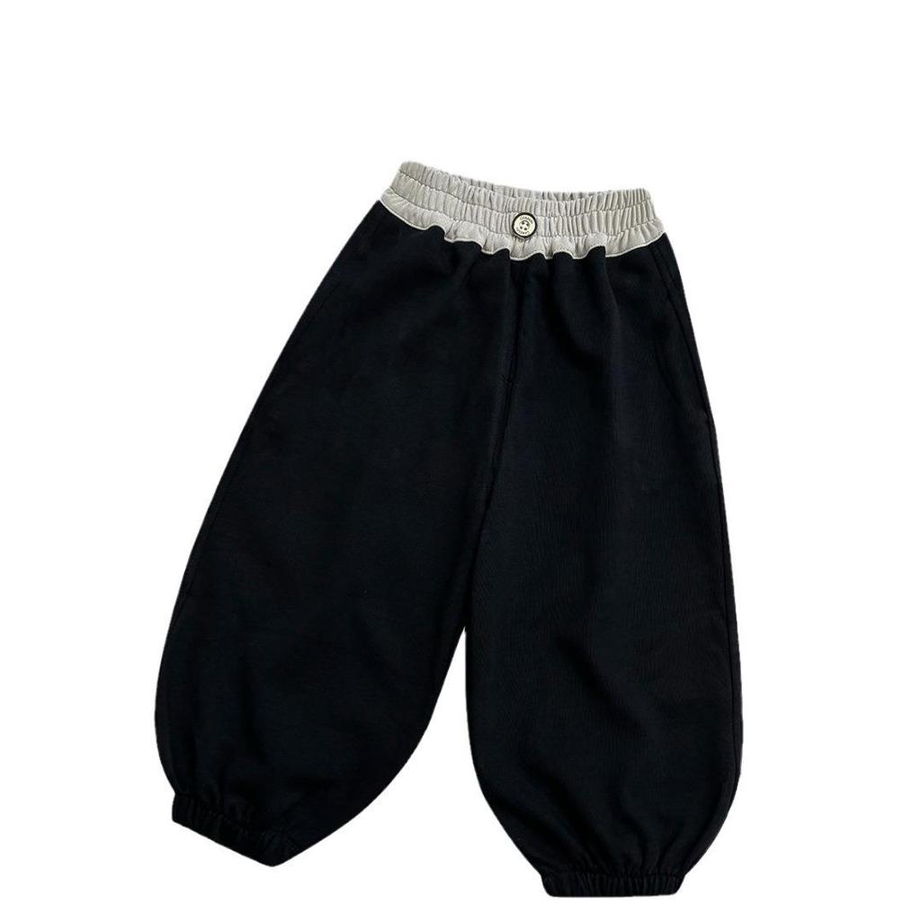 Girls' Trendy Autumn & Winter Cotton Sweatpants with Plus Velvet