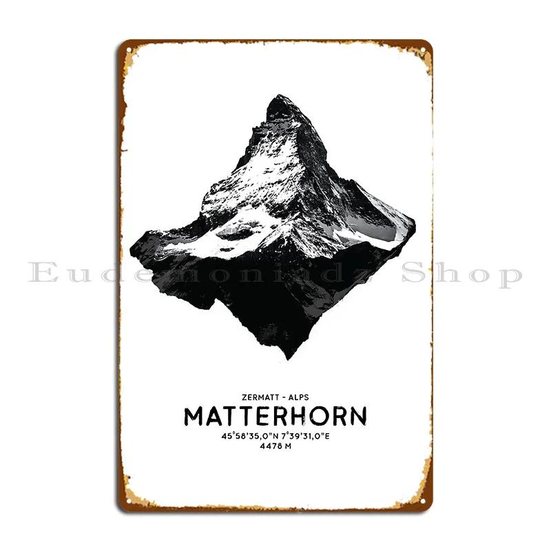 Matterhorn Metallschilder Personalisieren Wand Höhlenwand Kneipenwand Charakter Blechschild Poster