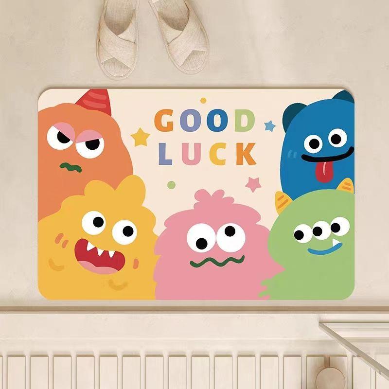 Cartoon Diatom Mud Mat Cute Absorbent Dirty Easy To Take Care of Non-slip Mat Bathroom Bathroom Quick Drying Mat