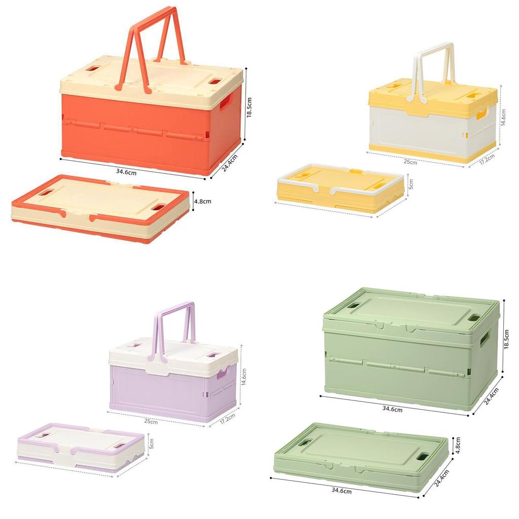 Foldable Multifunctional Pp Storage Bin With Handle For Kitchen And Pantry Organization