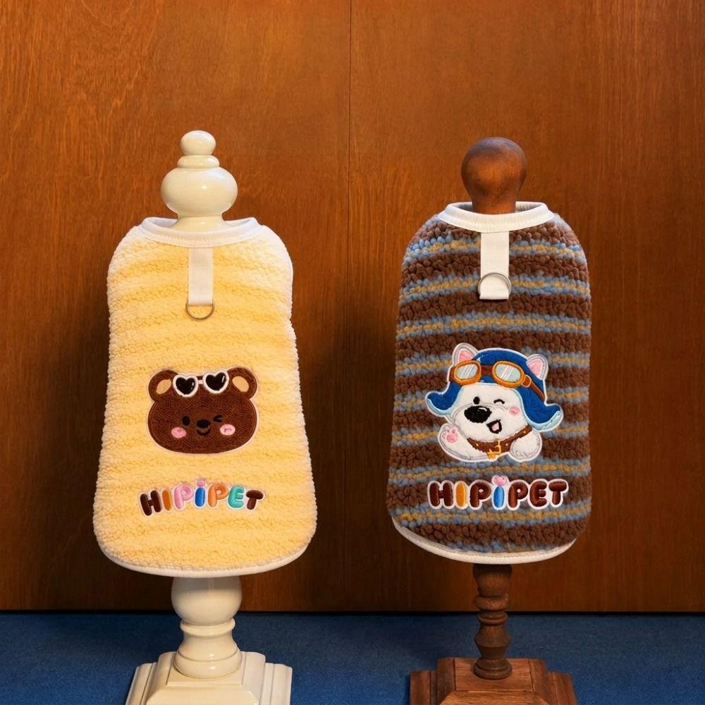 Warm Fleece Cat Clothes Washable Dog Sweater Cute Puppy Jumper Fall Winter Season