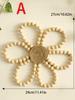 Wooden Beads Flower Hanging Home Decoration Spring Floral Wreath Boho Wall Decor Garland Farmhouse Wreath For Front Door Crafts